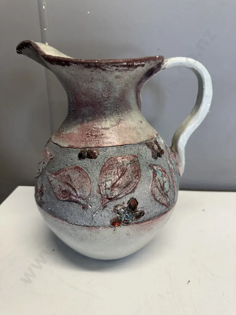 Decorative Pottery Jug Relief Detail H28cm. Image 1++