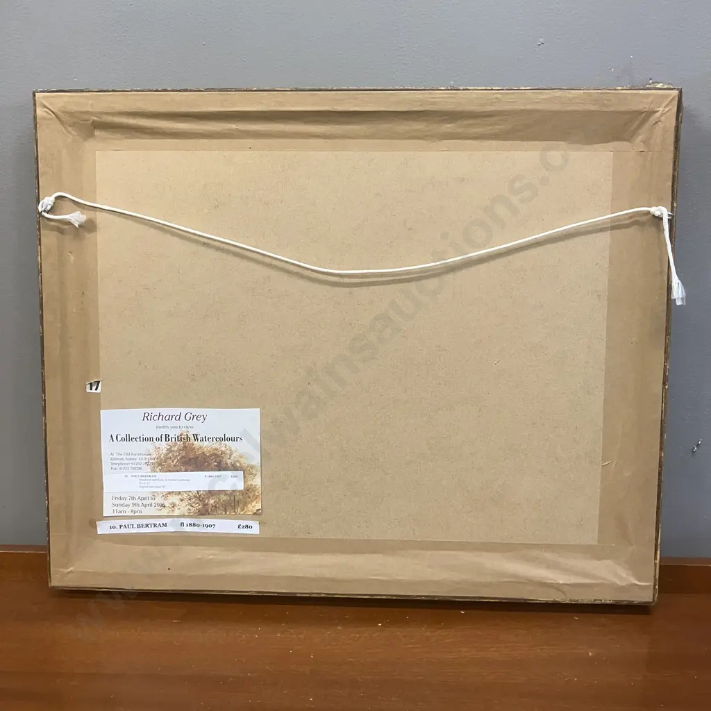 Paul Bertram 1907 Original Watercolour - Shepherd And Flock In Coastal Landscape. Signed & Dated '97. 44.5 x 55.5cm Image 1++