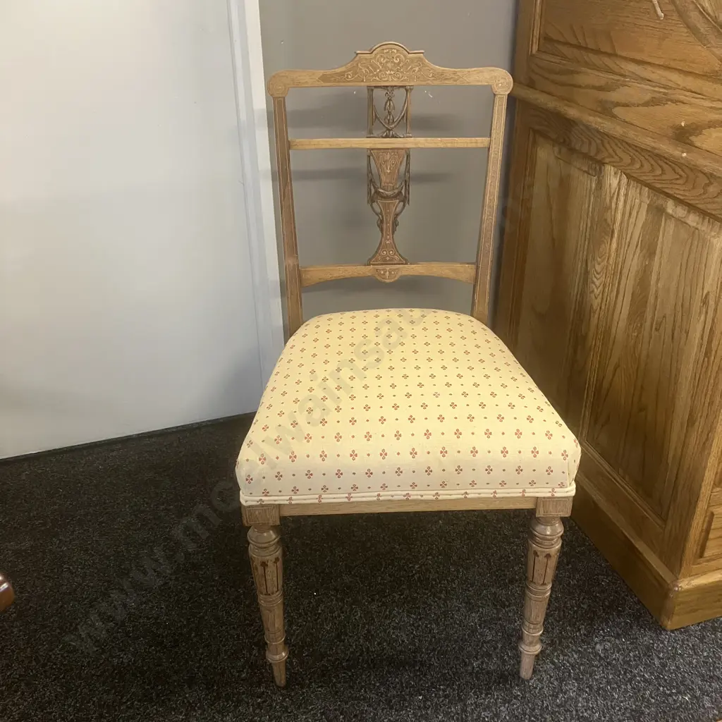 Antique Edwardian Sheraton Revival Dining Chair Image 1++