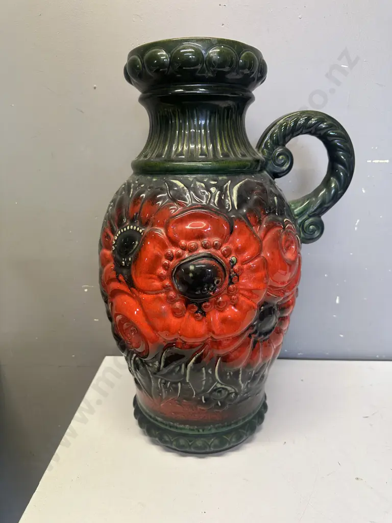 Large Mid Century Scheurich Keramilk West German Vase # 487-54 H55cm. Image 1++