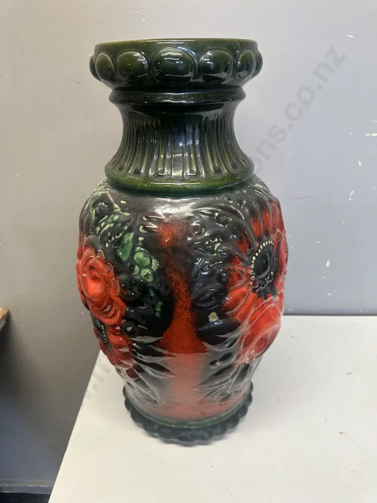 Large Mid Century Scheurich Keramilk West German Vase # 487-54 H55cm. Image 1++