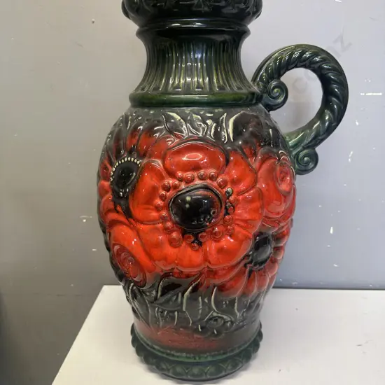 Large Mid Century Scheurich Keramilk West German Vase # 487-54 H55cm.