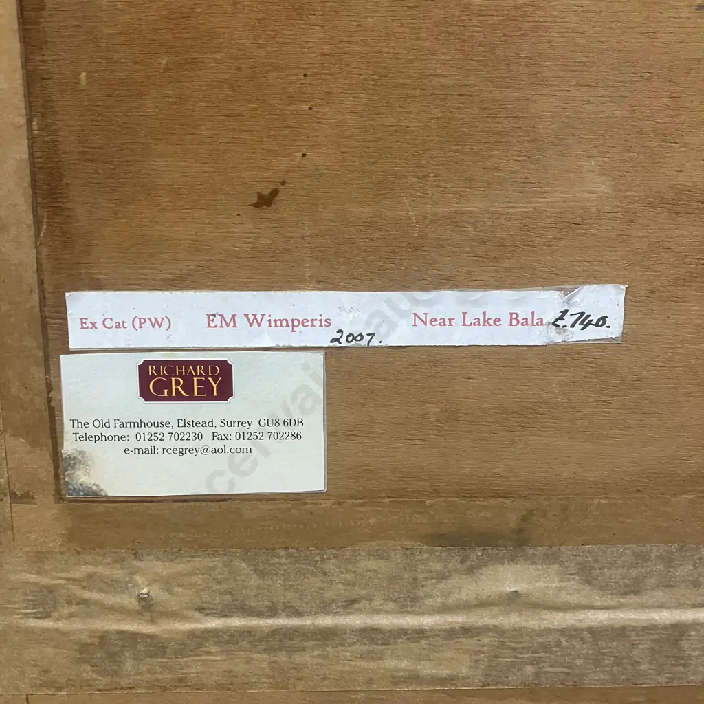 EM. Wimperis Original Watercolour - North Wales (Near Lake Bala). Signed & Dated 86. 60 x 83cmcm Image 1++