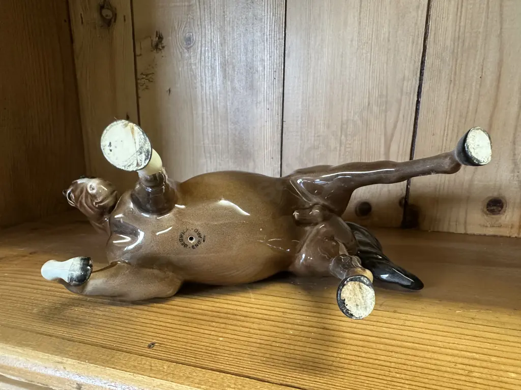 Beswick Porcelain Prancing Stallion Horse In Brown Gloss Finish #1549 Image 1++