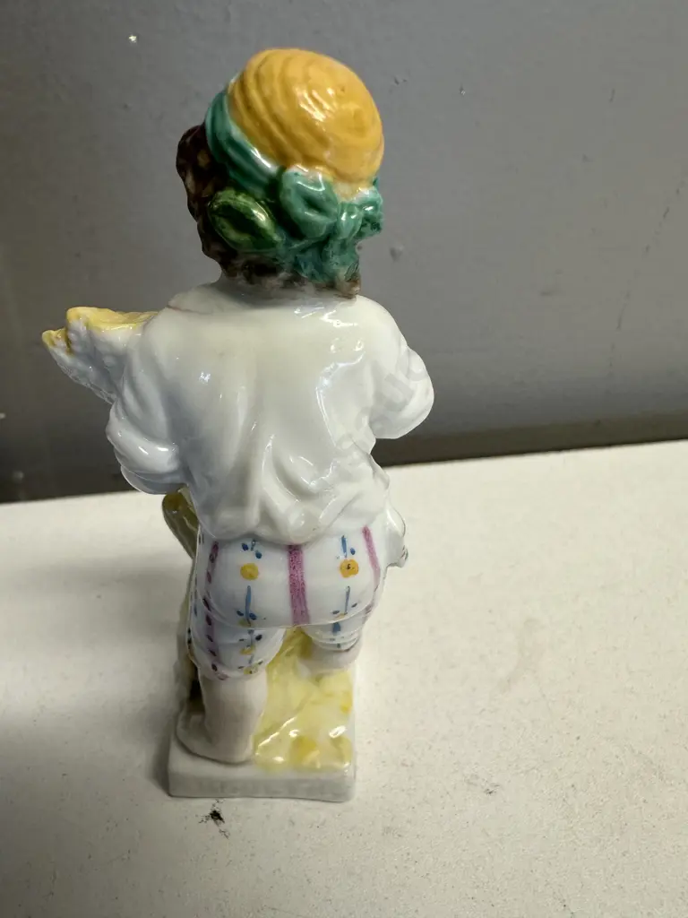 Antique Painted Figurine Augustus H10.5cm. Image 1++