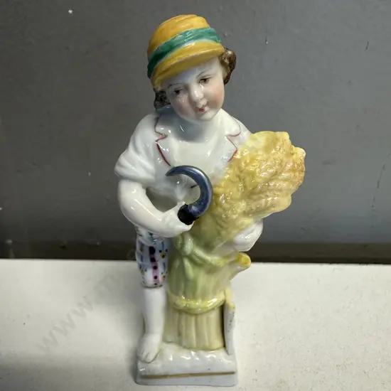 Antique Painted Figurine Augustus H10.5cm.