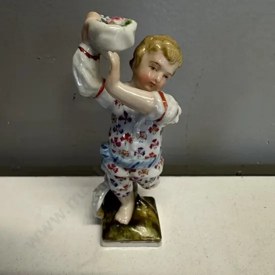 Antique Meissen Style Figurine Malus H10.5cm.