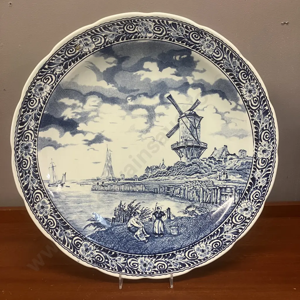 Royal Sphinx Boch Delfts Large Wall Plate. Dia 39cm Image 1++