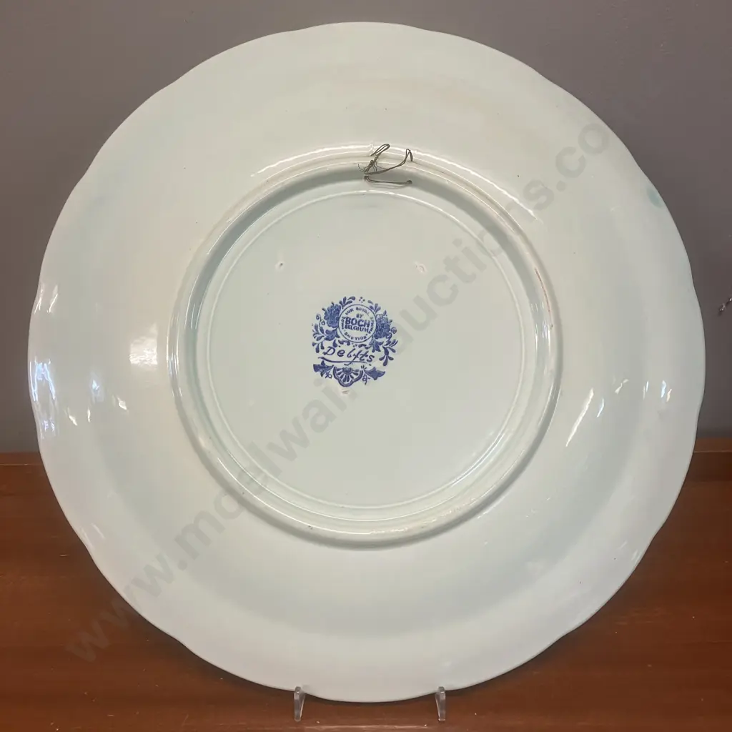 Royal Sphinx Boch Delfts Large Wall Plate. Dia 39cm Image 1++
