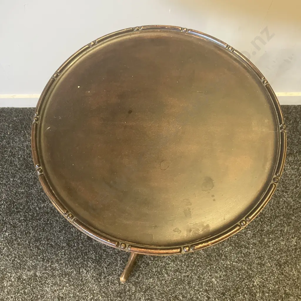 George lll Style mahogany Tripod Occasional Table. 56 x 35cm Image 1++