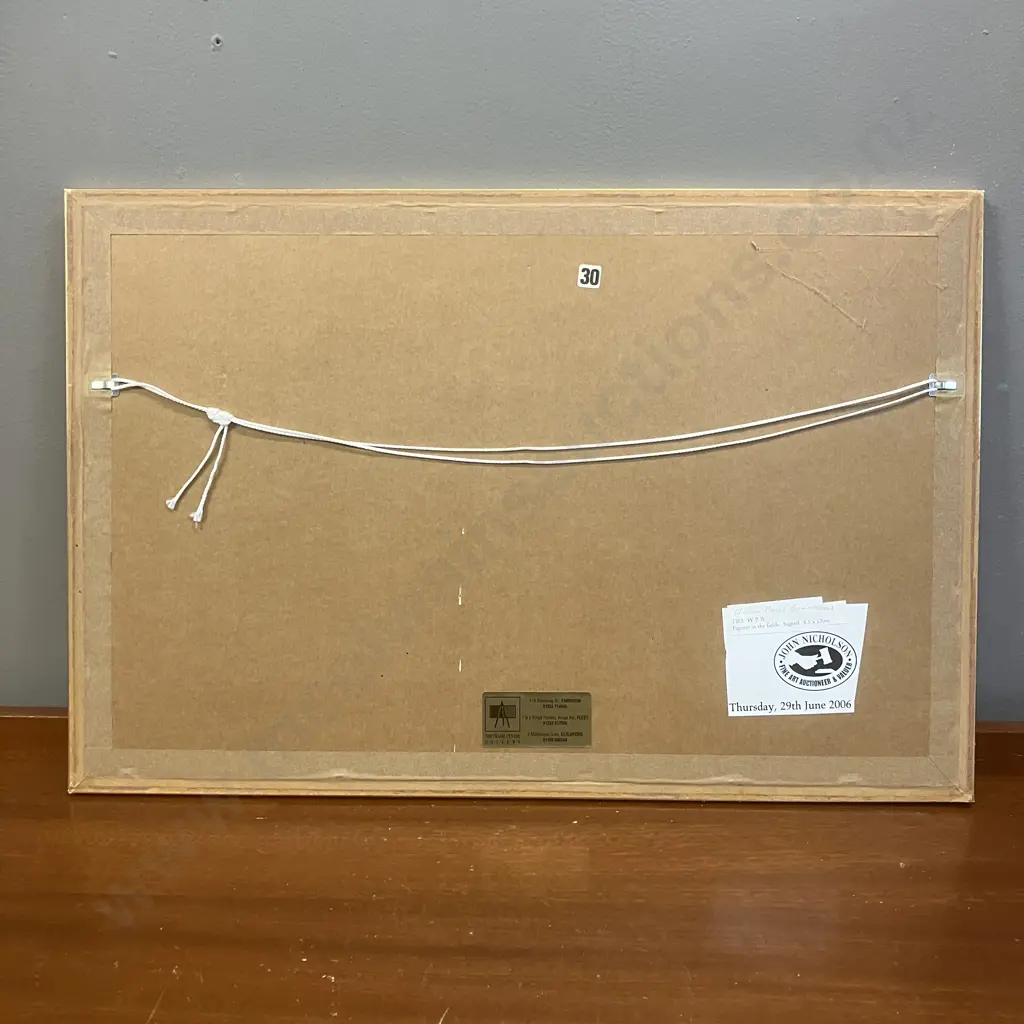 William Parkes Bonnington Original Watercolour - Figures In The Fields. Signed. 34.5 x 52cm Image 1++