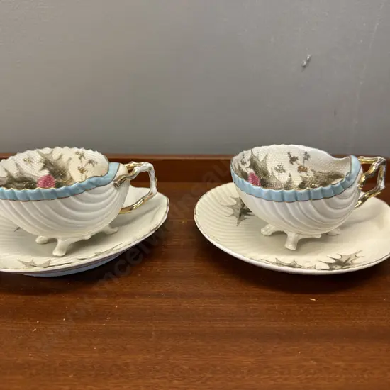 Pair Of Two Piece Art Nouveau Table Ware 