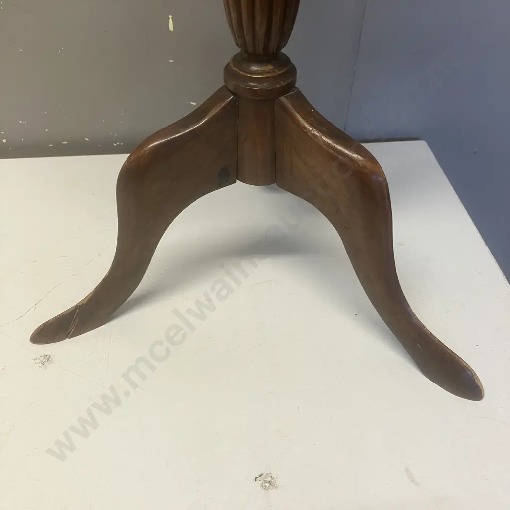 George lll Style mahogany Tripod Occasional Table. 54 x 29.5cm Image 1++