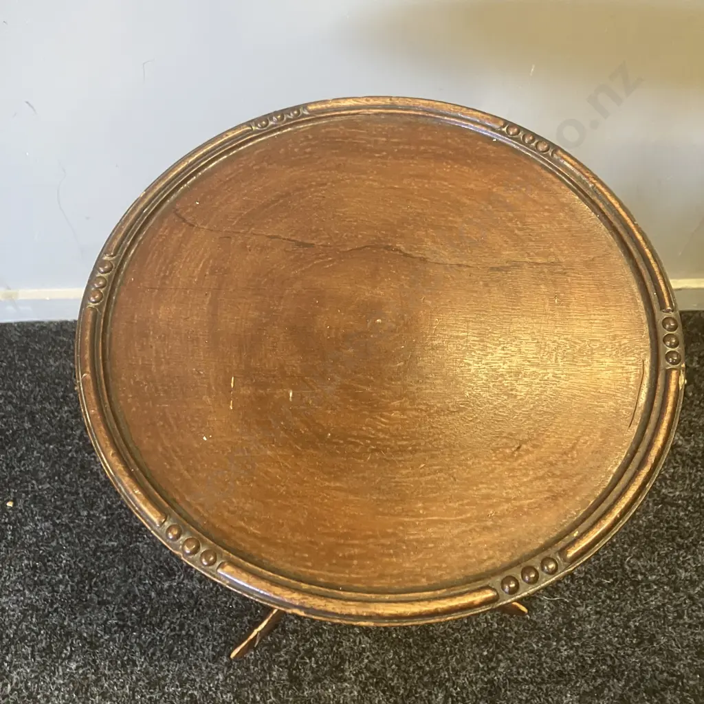 George lll Style mahogany Tripod Occasional Table. 54 x 29.5cm Image 1++