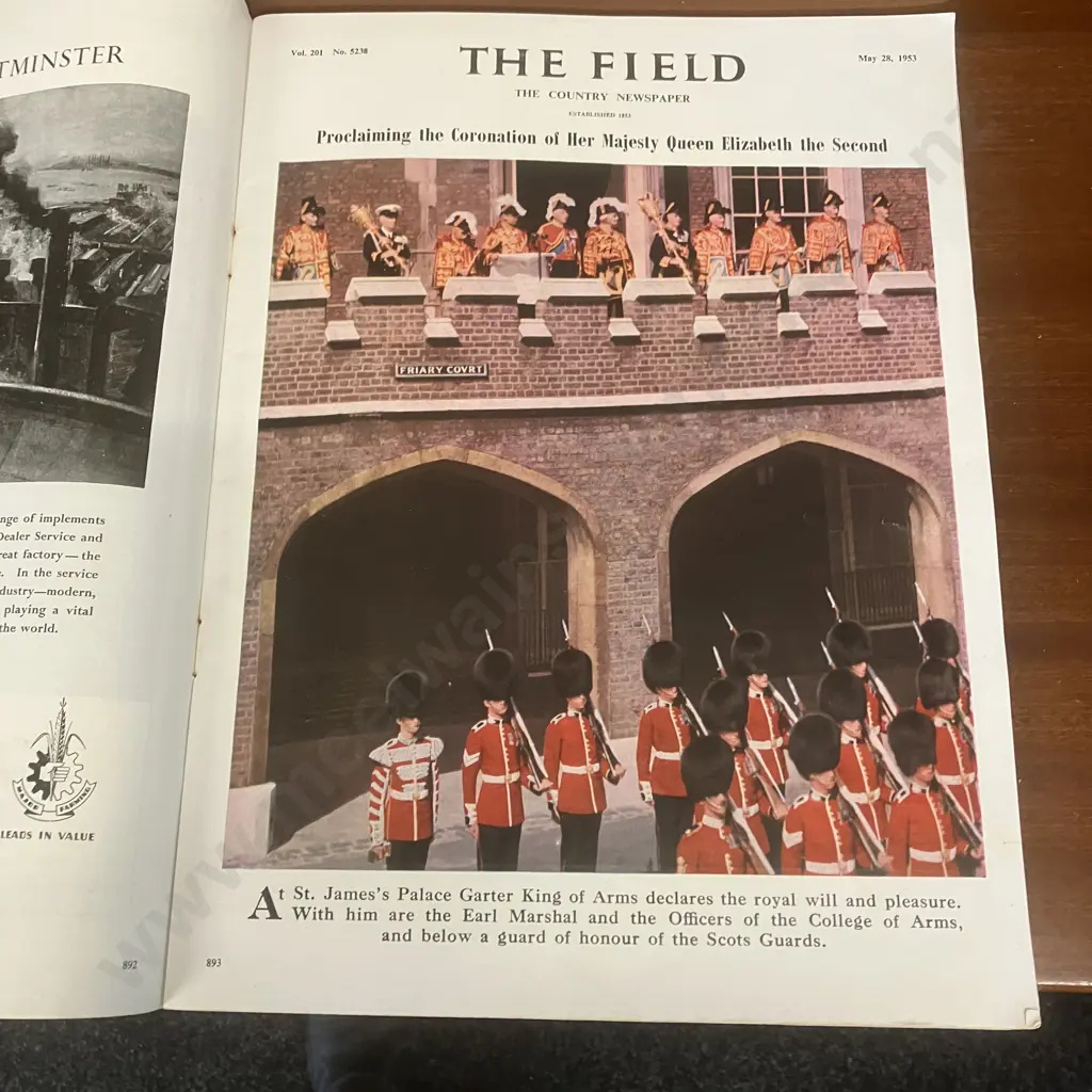 Rare Queen Elizabeth II Coronation Souvenir Magazine The Field Coronation Number God Save The Queen May 28 1953 Image 1++