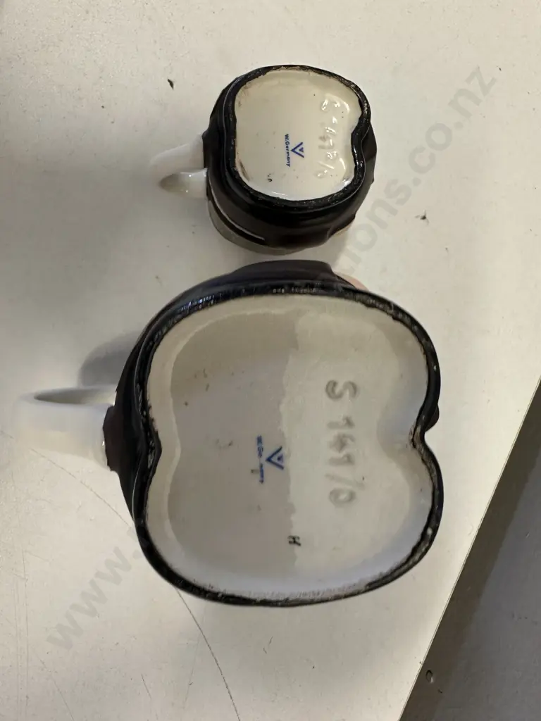 Vintage Geobel Monk Friar Pitcher & Creamer Image 1++