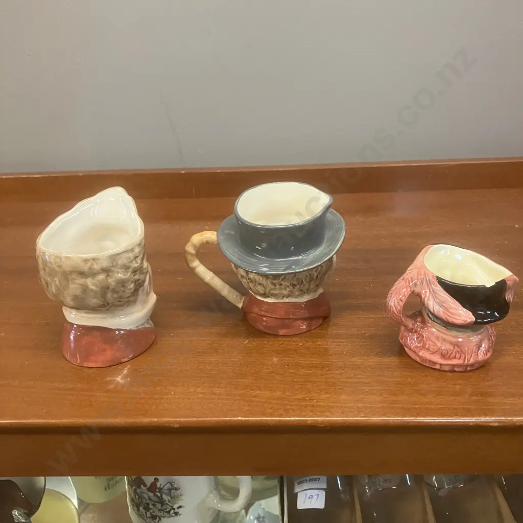 Vintage Beswick "Pecksniff" Dickens England #1129 Jug & "Pickwick" Small Character Toby Image 1++