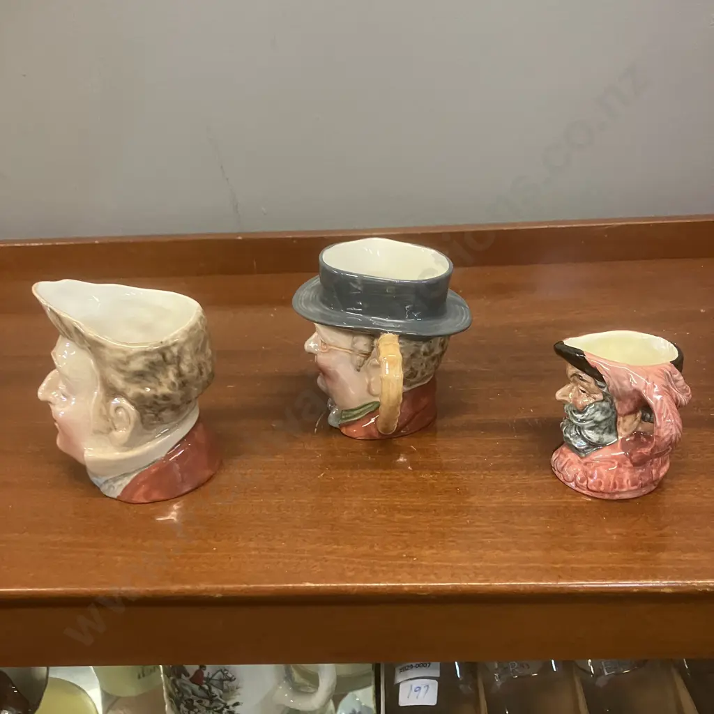 Vintage Beswick "Pecksniff" Dickens England #1129 Jug & "Pickwick" Small Character Toby Image 1++