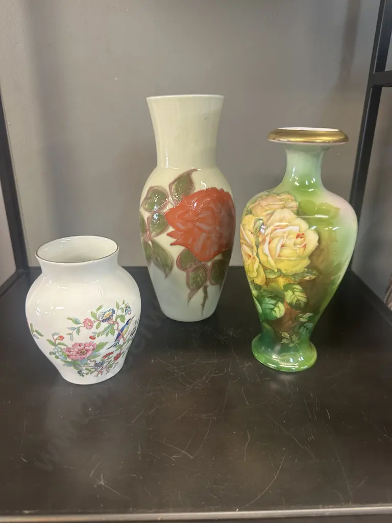 Vintage China Vases x3 Including Aynsley Image 1++
