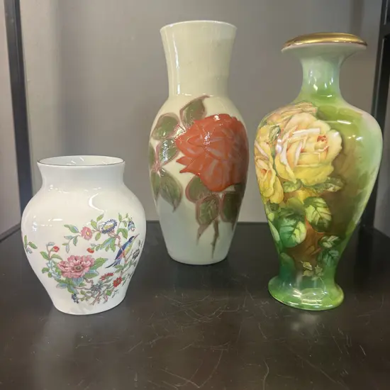 Vintage China Vases x3 Including Aynsley