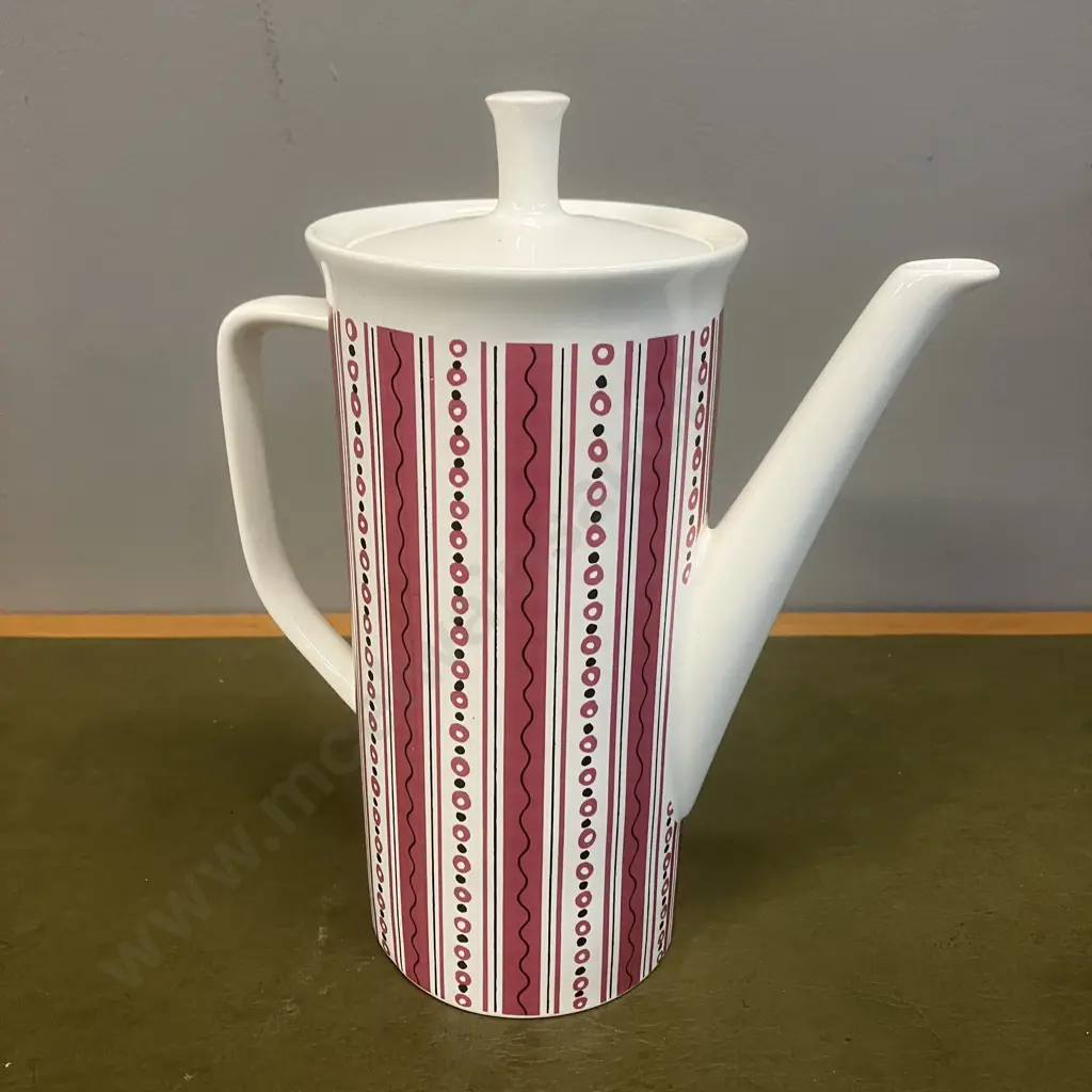 Mid Century Modern Villeroy & Boch "Festival" Coffee Pot With Lid & Creamer Image 1++