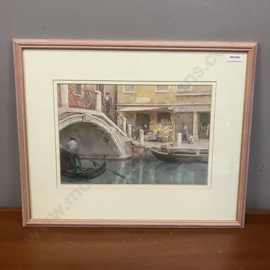 Walter Tyndale (c. 1855-1943) Original Watercolour - Venice Scene. Signed. 42 x 52cm