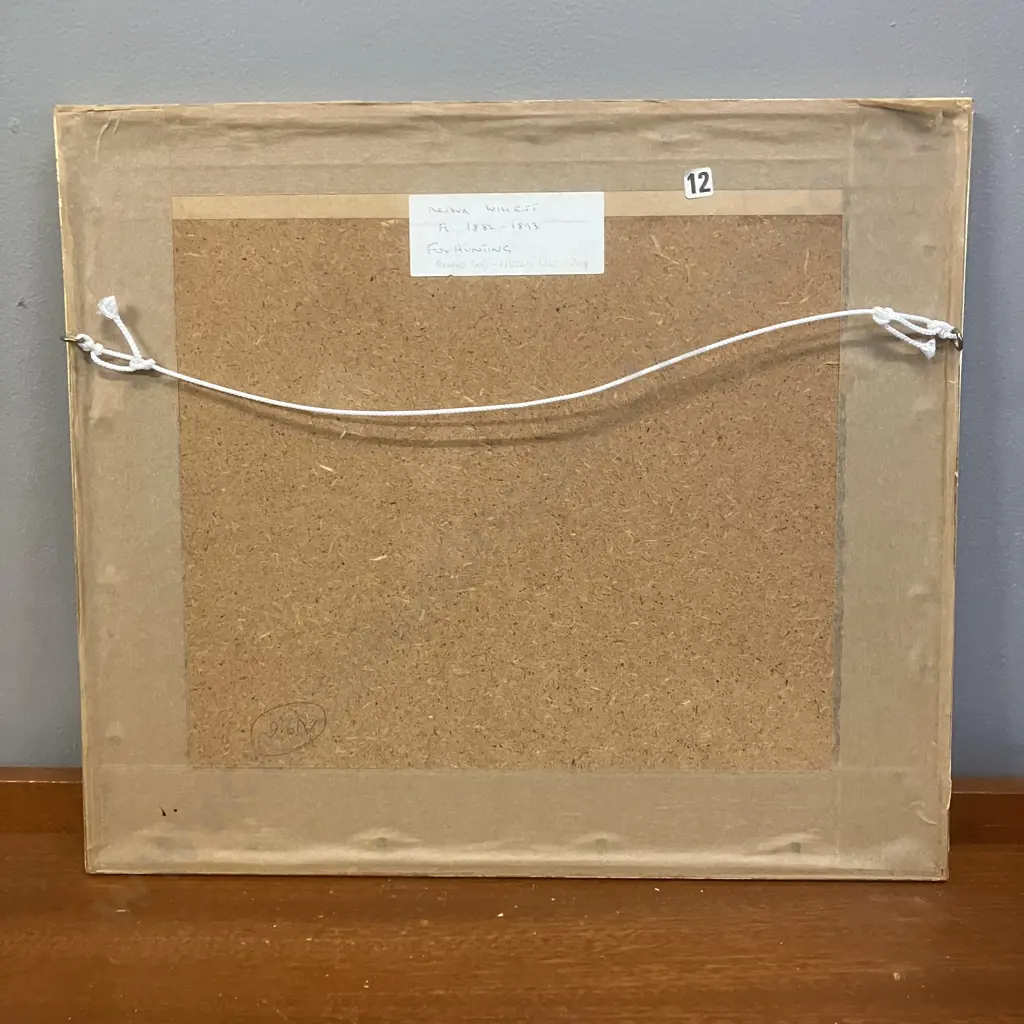 Arthur Willet Original Watercolour - Fox Hunting. Signed. 36 x 41.5cm Image 1++