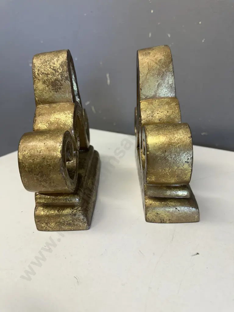 Gilt Ornate Bookends Image 1++