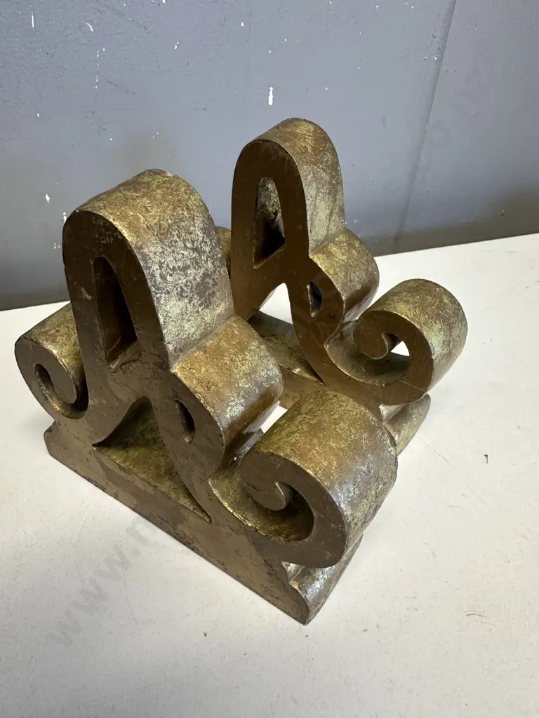 Gilt Ornate Bookends Image 1++