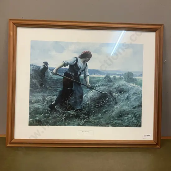 Vintage Framed Print - The Harvest Julien Dupre. 45 x 56cm