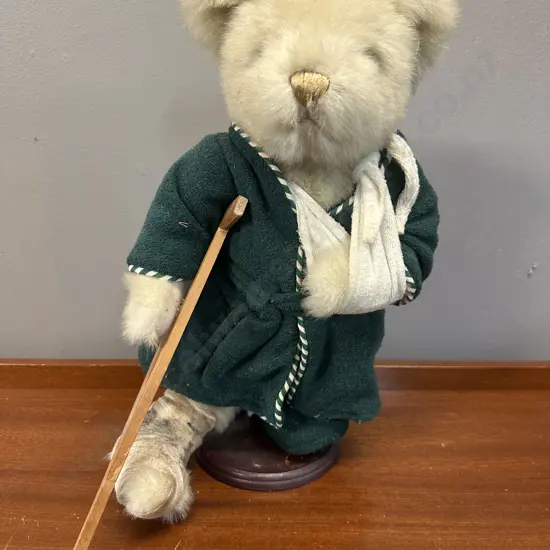 Vintage Specials Collectors Edition Invalid Bear Displayed On Stand H40cm.