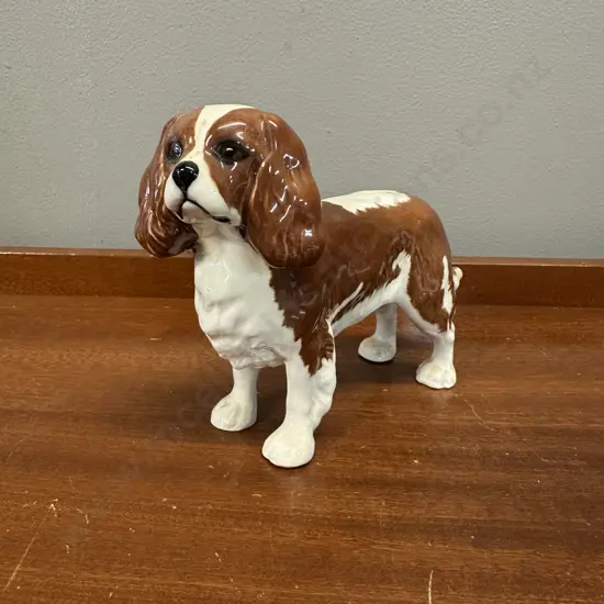 Vintage Beswick Cavalier King Charles Spaniel Blenheim Dog Figurine Brown & White #2017B