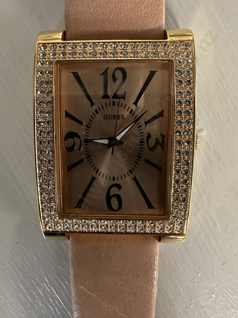 Ladies 'Guess' Watch With Leather Strap Image 1++
