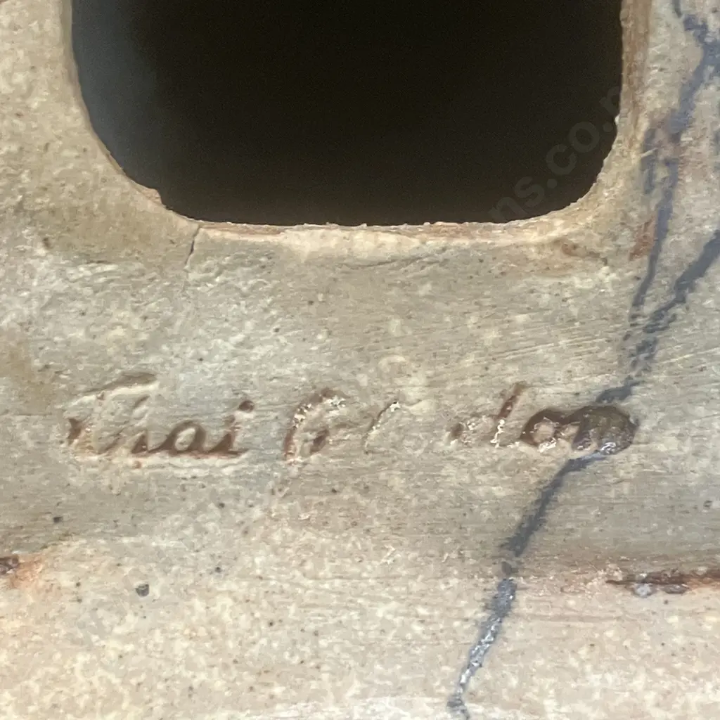 Pair of Vintage Thai Teppanom Guardian Angel Figurines - Kneeling In Prayer, Green Glazed On a Hardwood Base. H38cm Image 1++