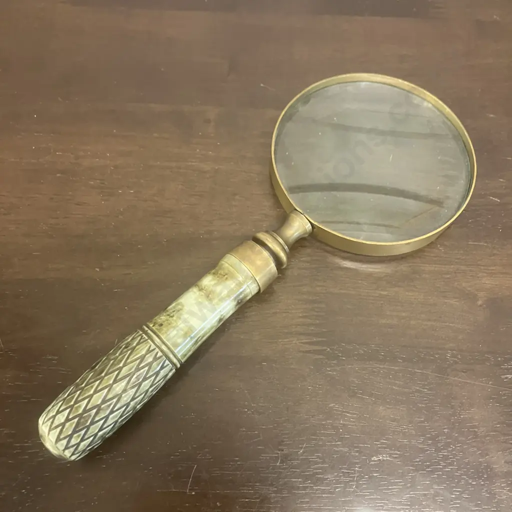Brass Magnifying Glass. L24.5cm Image 1++