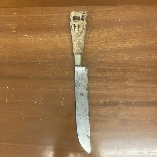 19th Century Zeeland Paeremes, D. De Jager Jr, Middelburg, Intricately Carved Boxwood Handle. L31cm