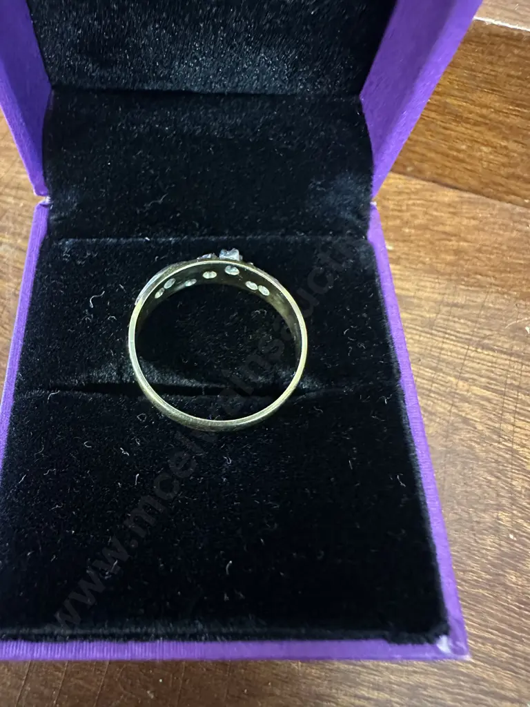 Stamped 18ct Gold Ruby & Diamond Ring Image 1++