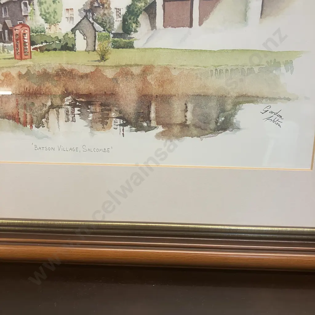 Gordon Ashton 'Baston Village, Salcombe' 609 / 850 Signed Limited Edition. 46 x 55cm Image 1++