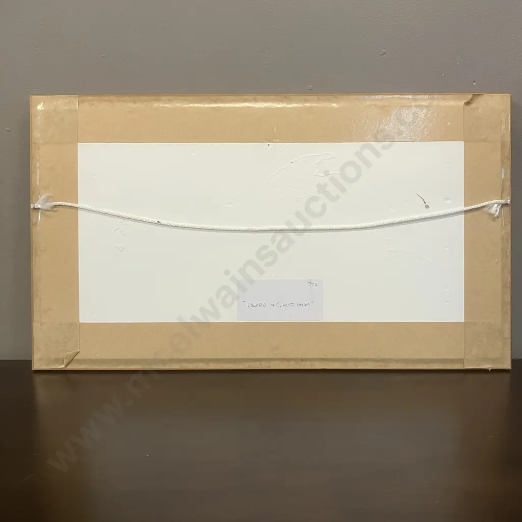 Brian Dobson 'Uluru & Ghost Gum' Watercolour Signed. 28 x 49cm Image 1++