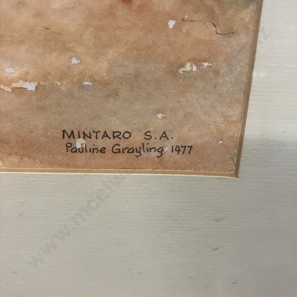 Pauline Grayling Original Watercolour - Mintaro S. A. Signed & Dated. 37 x 47.5cm Image 1++