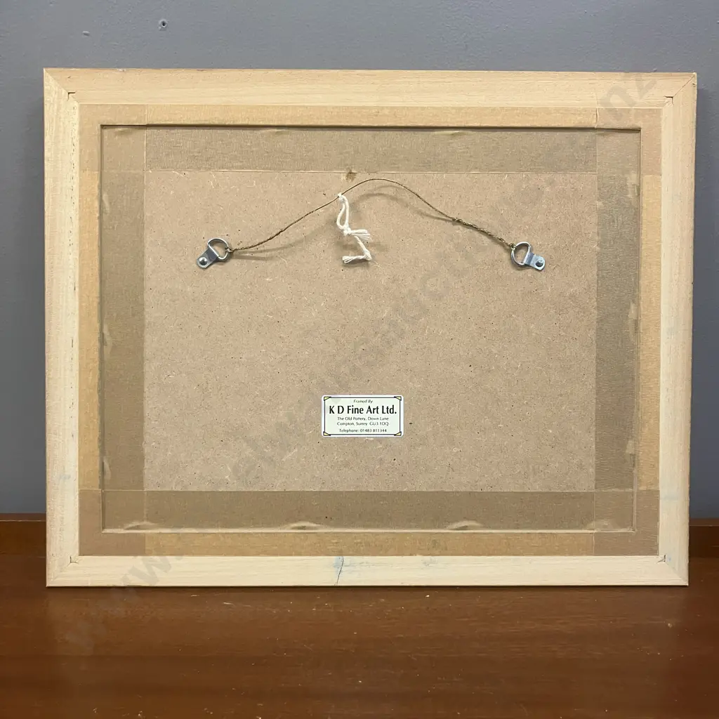 Riverside Scene Original Framed Artwork. 39 x 49cm Image 1++