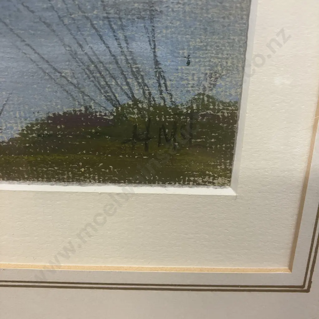 Hilary McLaren 2007 Original Artwork - The Moat, Elstead. Surrey UK (From a Photograph by D.Pearce). Signed. 40 x 45cm Image 1++