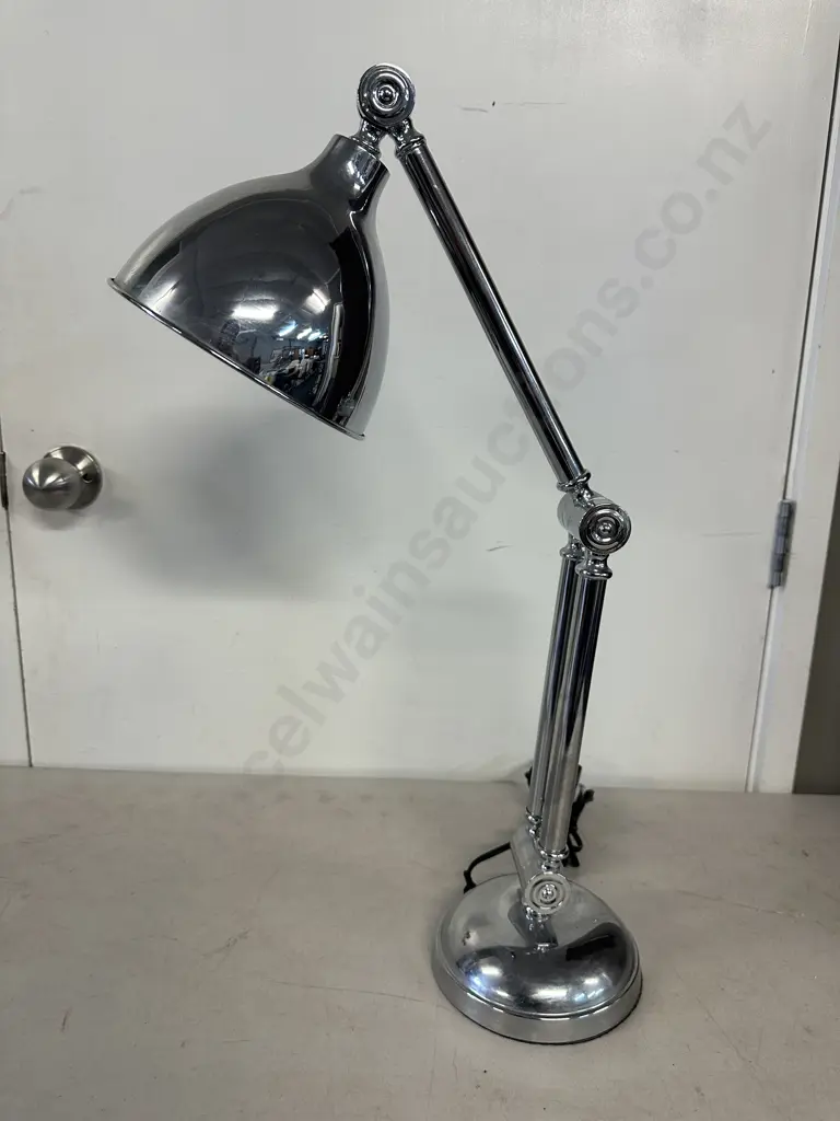 Modernist Chrome Desk Lamp Adjustable Arm  Image 1++