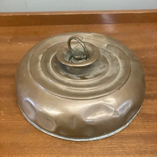 Antique Warranted Solid Copper Hot Water Bottle / Bed Warmer