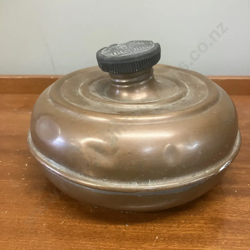Antique English Copper Hot Water Bottle / Bed Warmer Image 1++