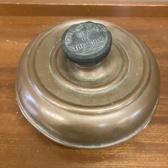 Antique English Copper Hot Water Bottle / Bed Warmer