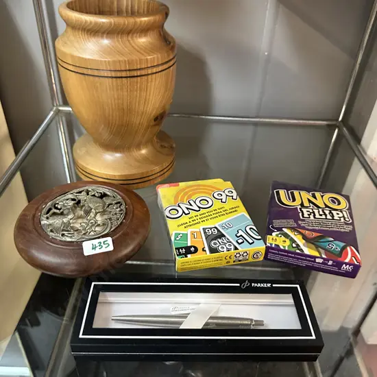 Wooden Ware, Parker Pen & Card Games 