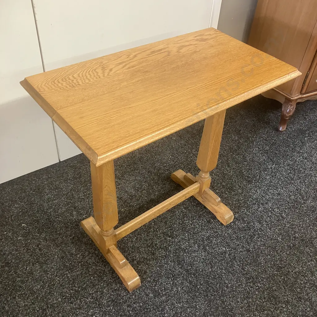 New Zealand Oak Refectory Table (Top Split). H65 W68 D37.5cm Image 1++