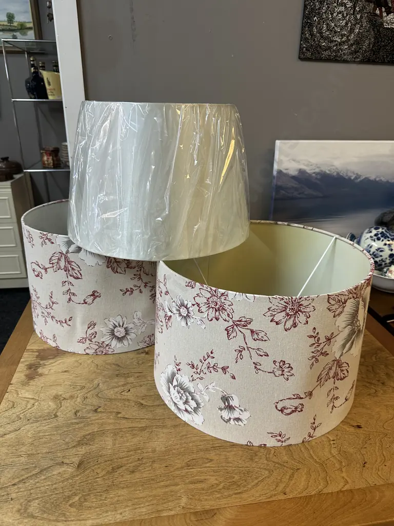 Round Light Shades Including Floral Detail Image 1++