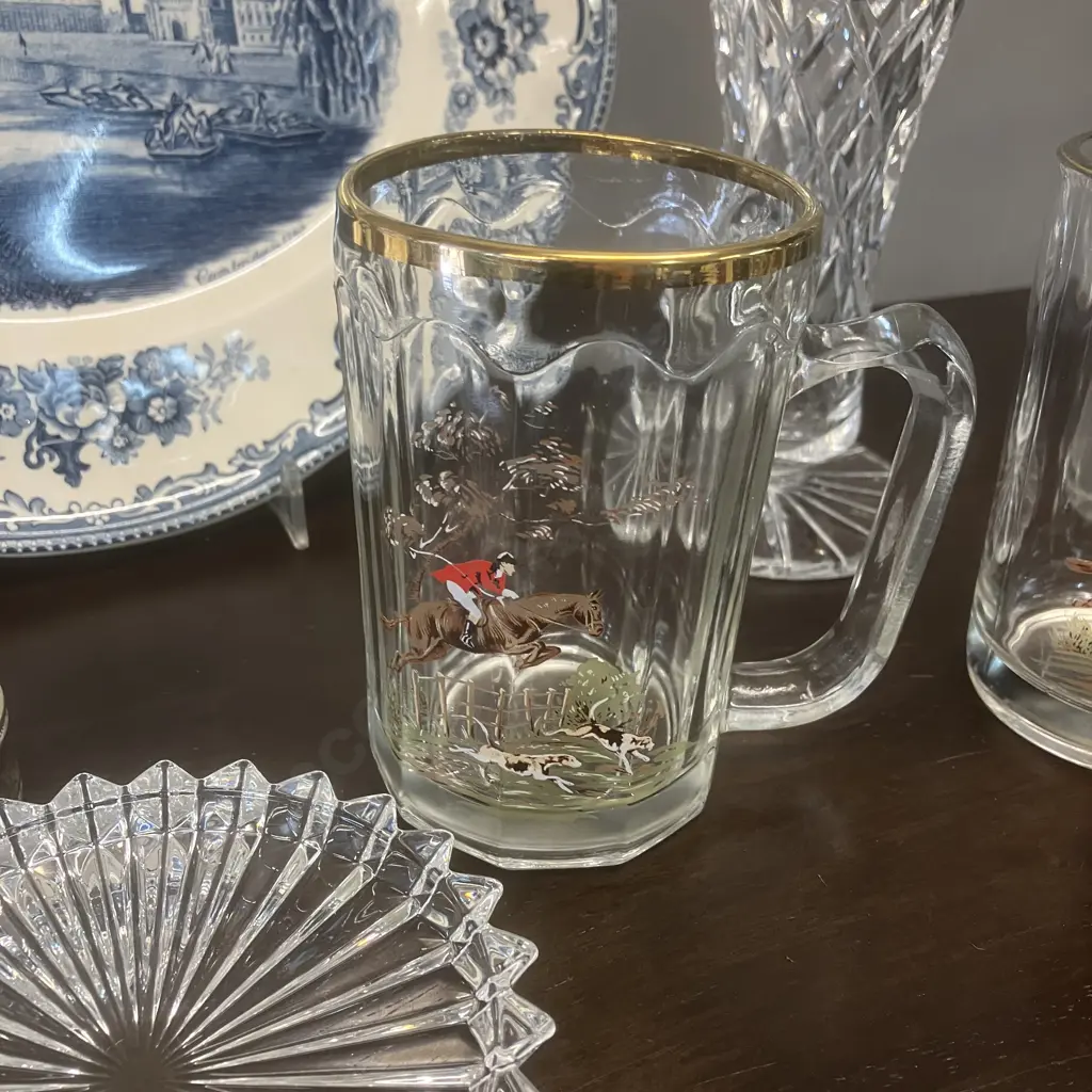 Crystal, Vintage Glasses, Lotus Bowl,  Antique Plates Etc Image 1++